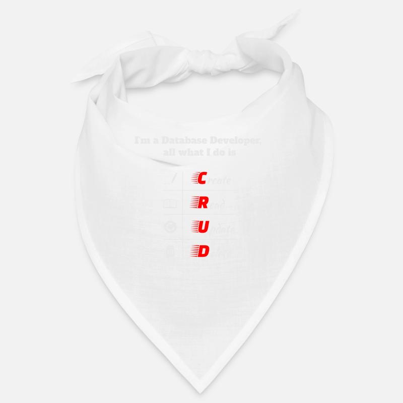 Développeur de base de données, CRUD, bases de données, SQL, DBA - Bandana - blanc