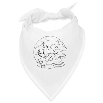 Cooles T-Shirt Design zum verschenken - Berge - Bandana - Weiß - Vorne