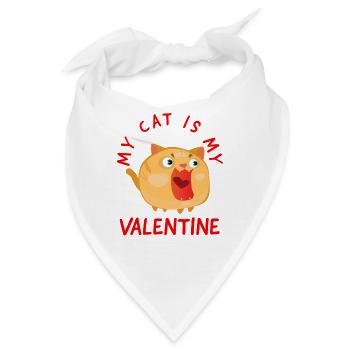 Valentinstag, Valentinstag, Valentinstag - Bandana - Weiß - Vorne