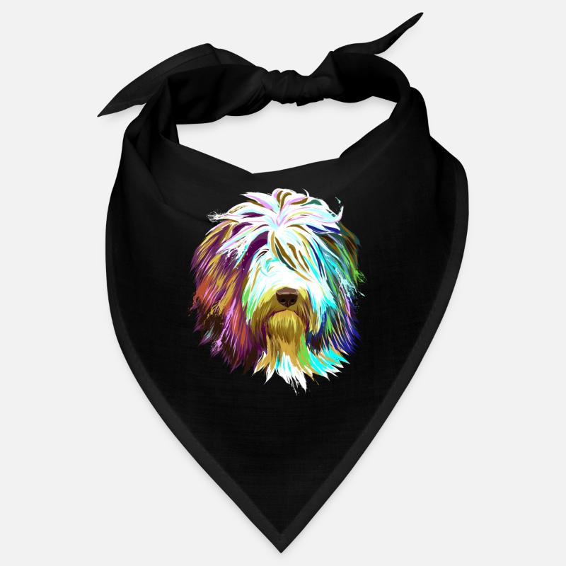 Splash Bearded Collie chien Bandana