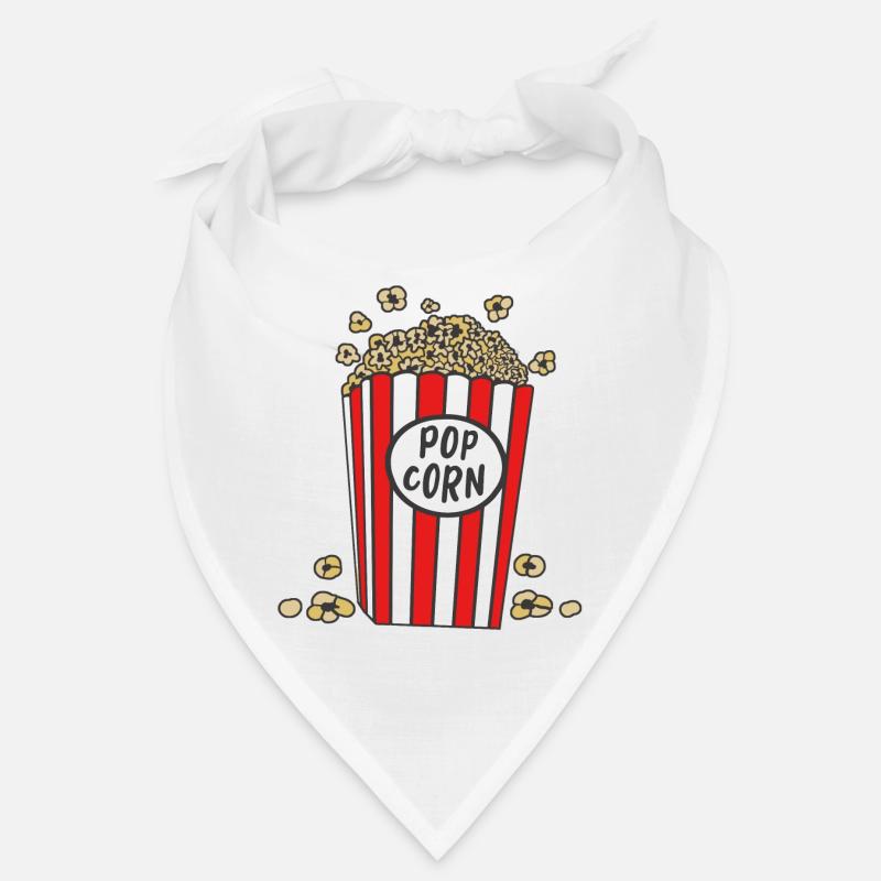 Popcorn - Bandana - Weiß