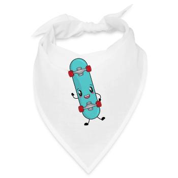 Skater Skateboard - Bandana - Weiß - Vorne
