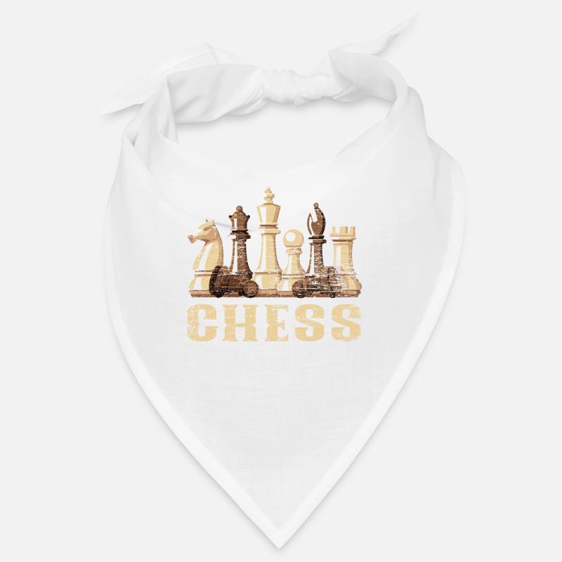 Jeu d'échecs - Bandana - blanc