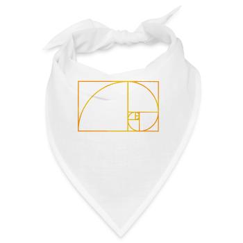 Fibonacci Schnecken Design - Bandana - Weiß - Vorne