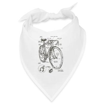 Vintage Fahrrad Handbuch - Bandana - Weiß - Vorne