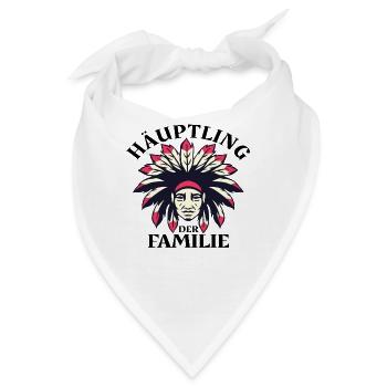 Häuptling der Familie Indianer Vatertag Geschenk - Bandana - Weiß - Vorne