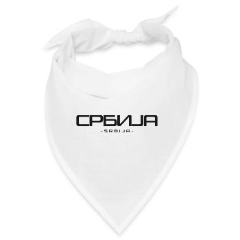 Serbien Србија (Srbija) - Bandana - Weiß - Vorne