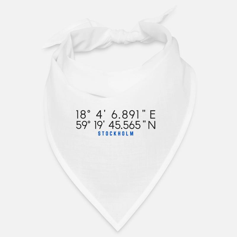 Stockholm Coordinates Chart Bandana