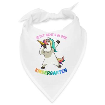 Kindergarten Dabbendes Einhorn Magisch Pegasus - Bandana - Weiß - Vorne
