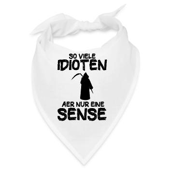 Lustige Sprüche Beleidigungen witzige Sprüche - Bandana - Weiß - Vorne