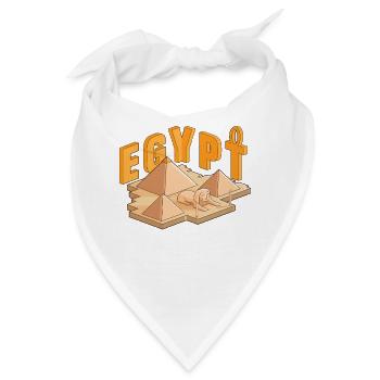 Ägypten Pyramiden - Bandana - Weiß - Vorne