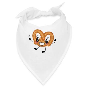 Brezel Laugenbrezel - Bandana - Weiß - Vorne