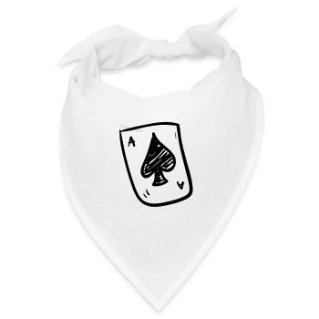 Pik Ass - Bandana - Weiß - Vorne