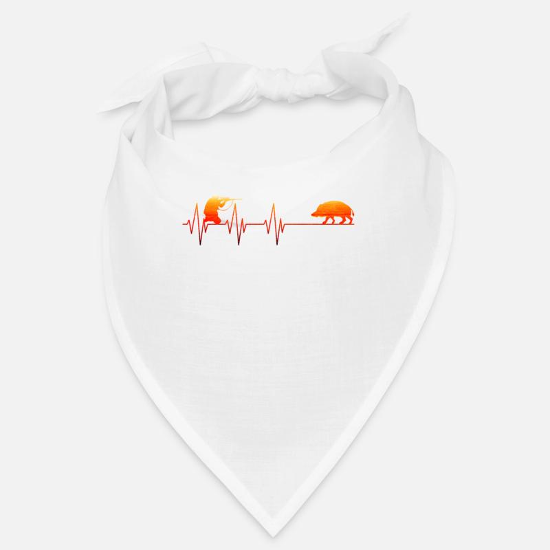 Hunter heartbeat hunt chasing wild boar gift Bandana