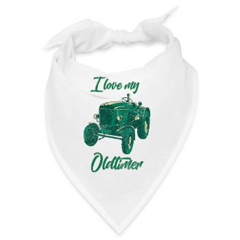 I love my Oldtimer Traktor - Bandana - Weiß - Vorne