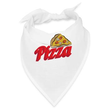Pizza - Bandana - Weiß - Vorne