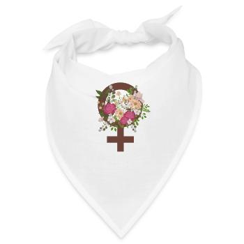 Female Power / Powerfrau / Super Girl Statement - Bandana - Weiß - Vorne