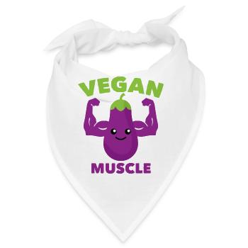 Vegane Muskeln - Bandana - Weiß - Vorne