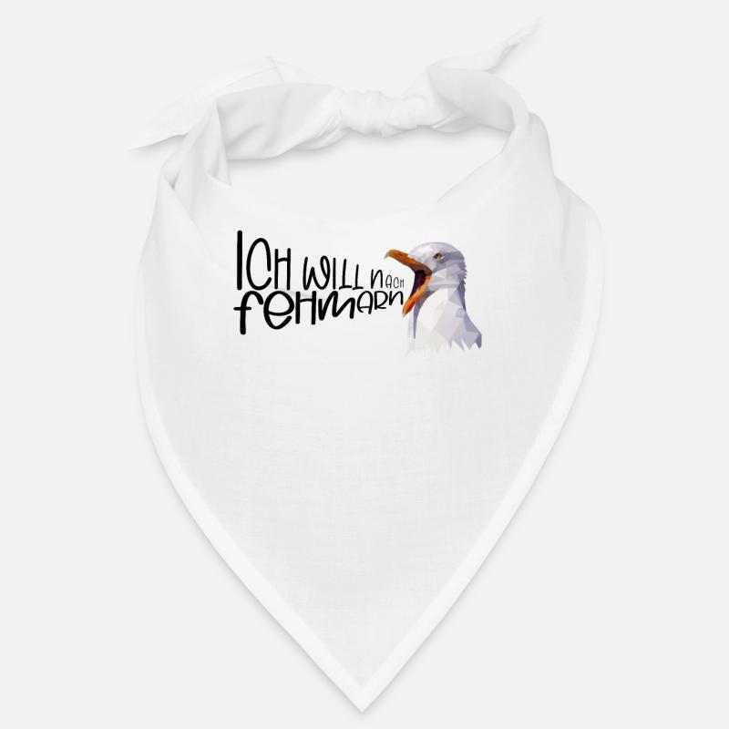 Fehmarn Urlaub Möwe Ostsee Insel Küste Geschenk - Bandana - Weiß