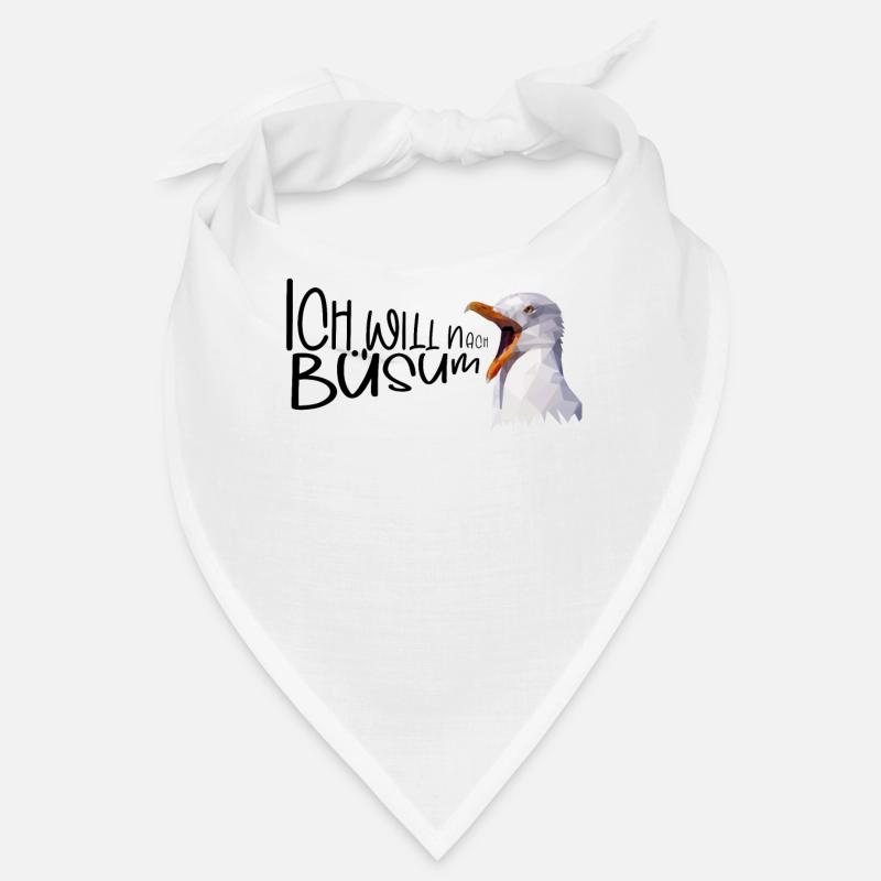 Büsum Urlaub Möwe Nordsee Küste Geschenk - Bandana - Weiß