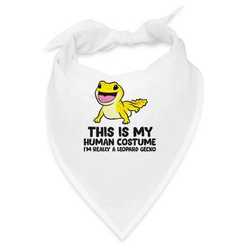Leopard Gecko Costume I'm Really A Leopard Gecko - Bandana - Weiß - Vorne