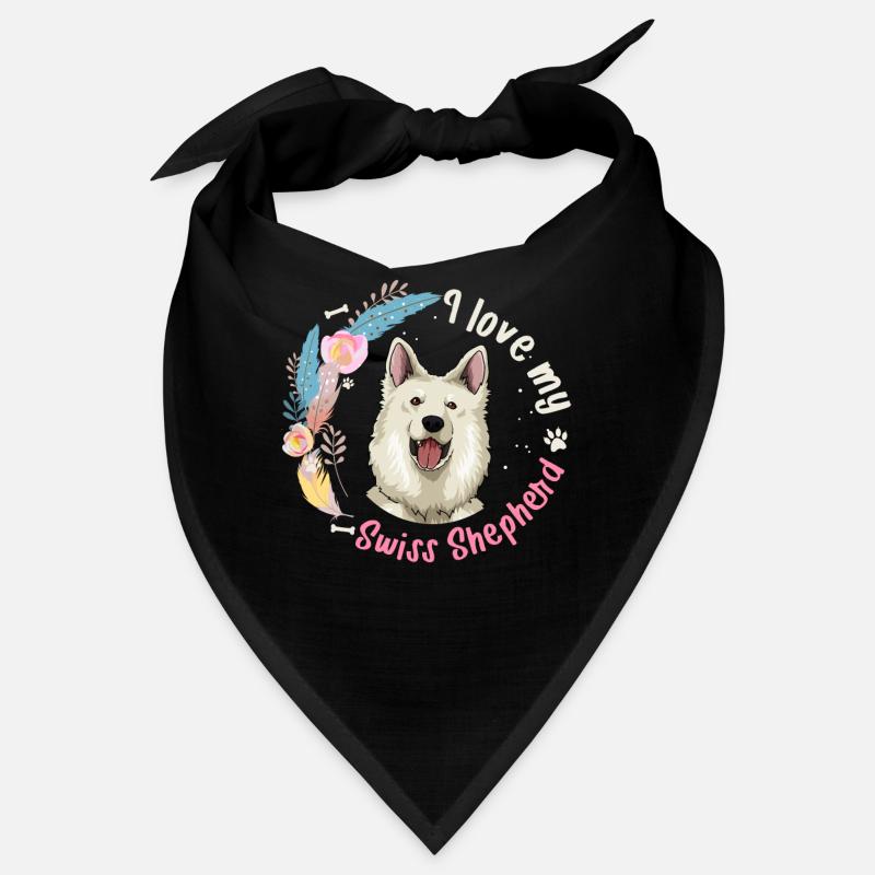 Geschenkidee Weißer Schweizer Schäferhund Bandana