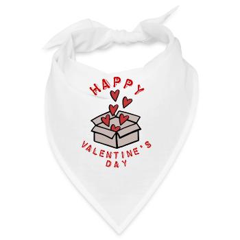 Valentinstag, Valentinstag, Valentinstag - Bandana - Weiß - Vorne