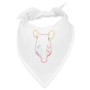Bunte Tapire Geschenkidee - Bandana - Weiß - Vorne