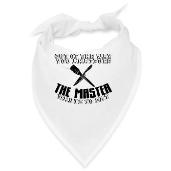 Essen - Der MEister will Essen gehen. - Bandana - Weiß - Vorne