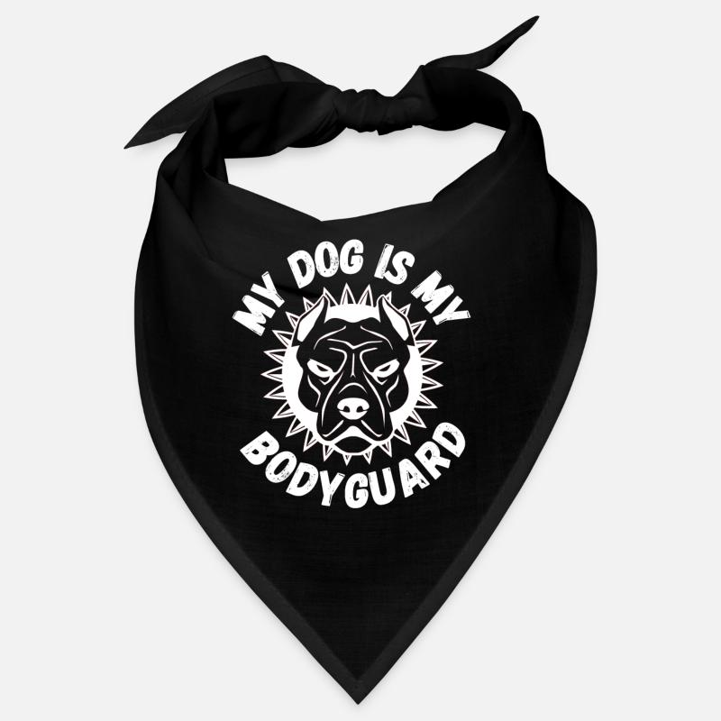 Conception de chien: mon chien est mon bull terrier garde du corps Bandana