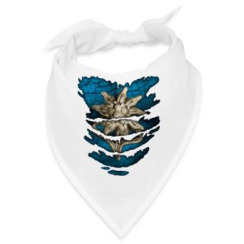 Gebirgsjäger - Zerrissen - Soldaten und Bundesweh - Bandana - Weiß - Vorne