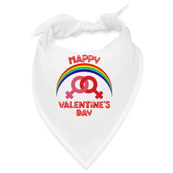 Valentinstag, Valentinstag, Valentinstag - Bandana - Weiß - Vorne