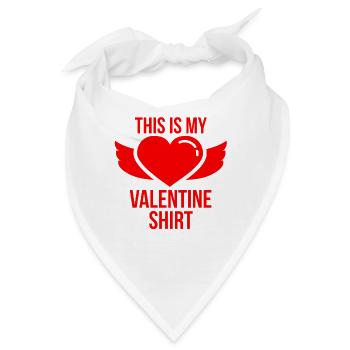 Valentinstag, Valentinstag, Valentinstag - Bandana - Weiß - Vorne