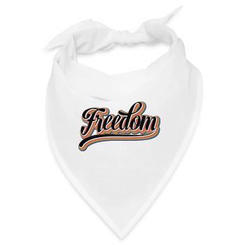 Freiheit, freedom, frieden, frei, solidarität - Bandana - Weiß - Vorne