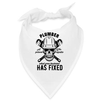 Klempner - Bandana - Weiß - Vorne