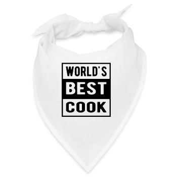 Worlds best cook - Bandana - Weiß - Vorne