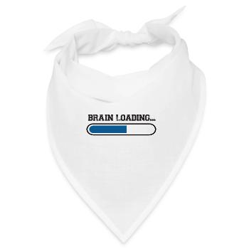Gehirn am Laden – Ladebalken - Bandana - Weiß - Vorne