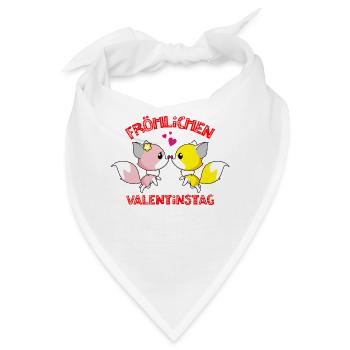 Valentinstag, Valentinstag, Valentinstag - Bandana - Weiß - Vorne