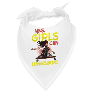 Longboarding Longboarder Longboard - Bandana - Weiß - Vorne