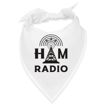 Radio HAM Operator Antenne Amateurfunk Geschenk - Bandana - Weiß - Vorne