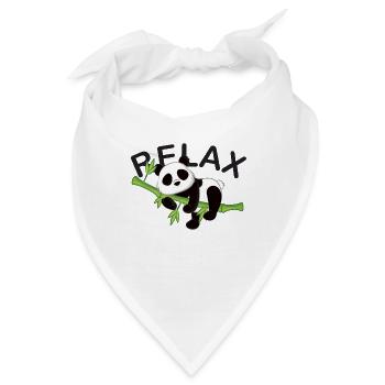 Relax Panda - Bandana - Weiß - Vorne
