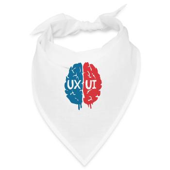 UX UI Design - Funny Programmierer - Geschenk - Bandana - Weiß - Vorne