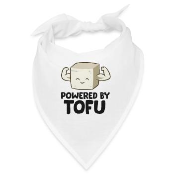 Powered By Tofu Vegan Vegetarian Love Tofu - Bandana - Weiß - Vorne