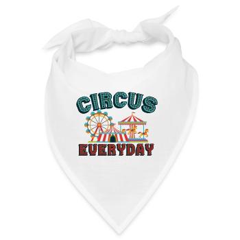 Jeden Tag ist Zirkus angesagt - Bandana - Weiß - Vorne