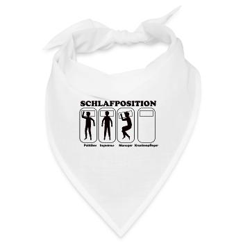 Schlafposition Krankenpfleger - Bandana - Weiß - Vorne