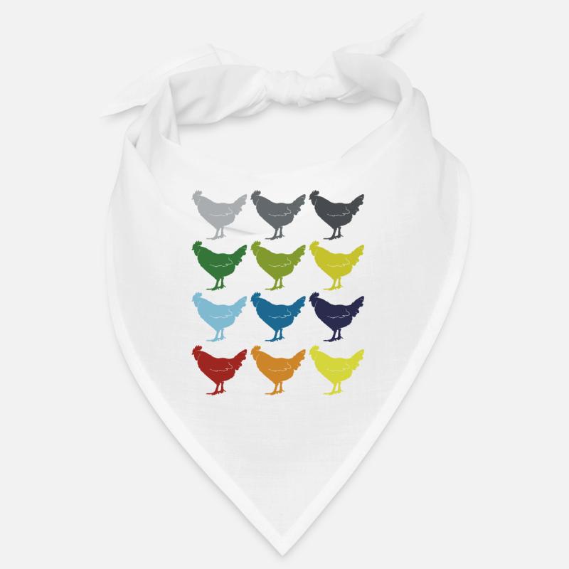 Neon Pop Art Retro Hühner Hahn Vogel Geschenkidee Bandana