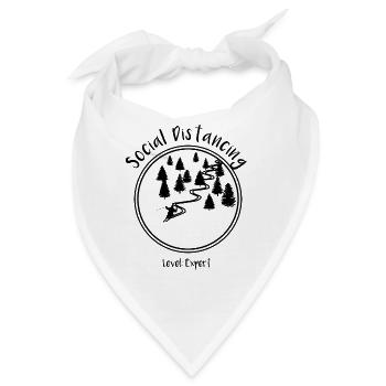 Social Distancing Expert Tourenski Ski Winter - Bandana - Weiß - Vorne