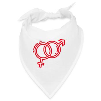 Hochzeit Antrag heiraten we did it - Bandana - Weiß - Vorne