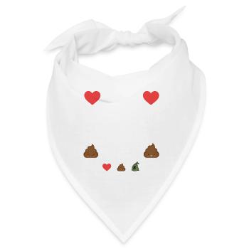 mit ganz viel herz urin und kot verdiene ich mein - Bandana - Weiß - Vorne