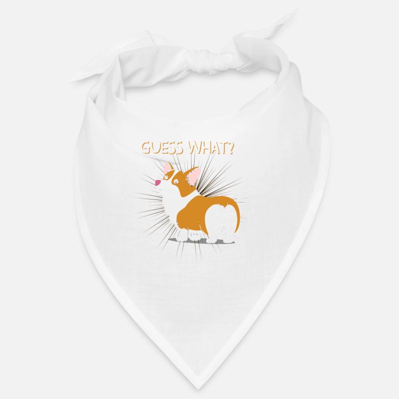 Corgi Butt - Bandana - white